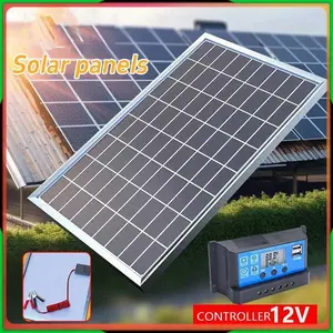 SUNYIMA Solar Panel Polycrystalline 33cm 18V 10W dengan Controller SN20 IP65 Waterproof untuk Rumah Tangga & Outdoor