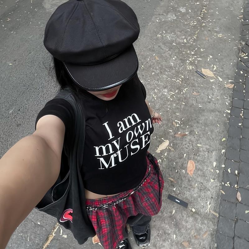 COMBO: Áo Thun Tay Lỡ Unisex DO YOU JUDGE ME BY MY SIZE + Áo Thun Baby Tee Unisex I AM MY OWN MUSE BABY TEE 100% Cotton 4 chiều - VYAN Brand Chính Hãng Top Cổ Tròn Nữ Women Thông thường 7