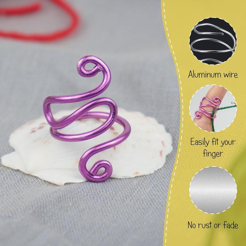 Handmade Crochet Tension Ring, 1 Count Adjustable Yarn Tension Control Ring, Crochet Knitting Machine Accessories, Gift for Crocheters Knitters 3