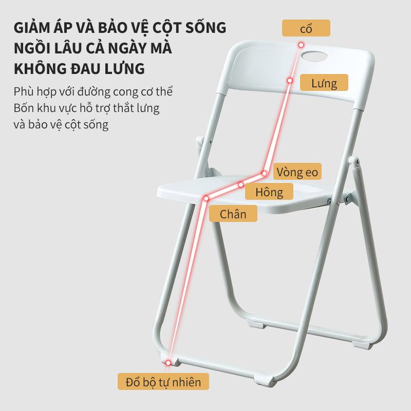 Ghế nhựa xếp AIODIY dùng trong gia đình, ghế bàn ăn , ghế lớp học , ghế ngồi trong phòng họp, đào tạo với tựa lưng nhựa , có thể gập lại khi không sử dụng continental  breakfast