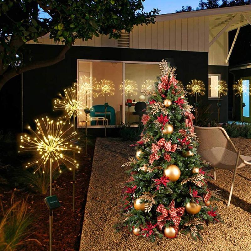 Product Introduction of Solar Fireworks LED Garden Lights Outdoor Waterproof Firework Lamps for Fowerbed Garden Home Tree Flower Xmas 45