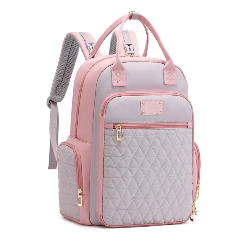 Baby Diaper Bag Backpack, Multifunctional Baby Bag with Insulated Pocket, Large Capacity Nappy Bag Perfect for Work & Travel 0