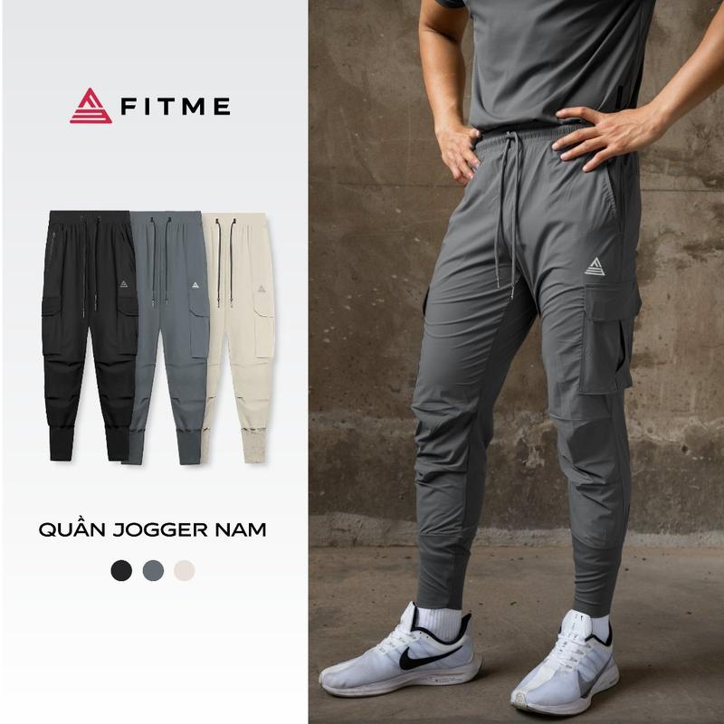 Quần jogger thể thao nam Fitme phối túi hộp hỗ trợ tập gym chạy bộ cao cấp JGNAM01