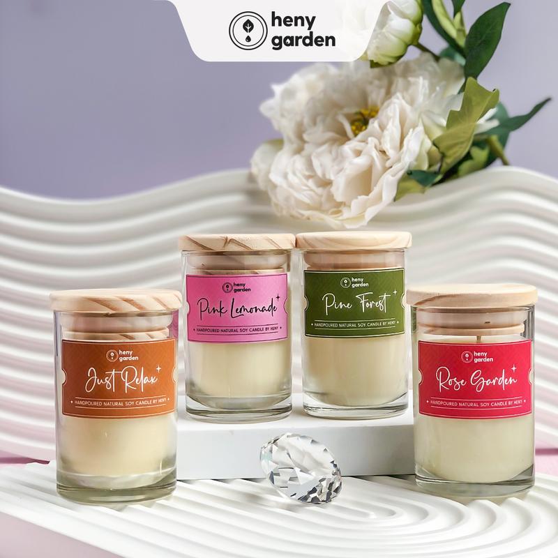  Nến Thơm Thư Giãn Nắp Gỗ Healing Time Cho Phòng Vừa Và Nhỏ HENY GARDEN 