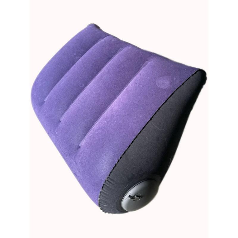 New PVC Flocking Silicone Pillow Blue+Black Triangle Inflatable Pillow Soft Inflatable Magic Cushion Home Office 0