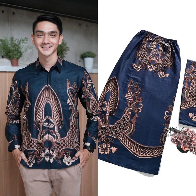 Product Introduction of Nayanika Batik Couple Kemeja Pria dan Rok Wanita NAVY SEKOP Baju Couple Kondangan Batik Wisuda Bawahan Kebaya Modern Rok Span dan Kemeja M L XL 27