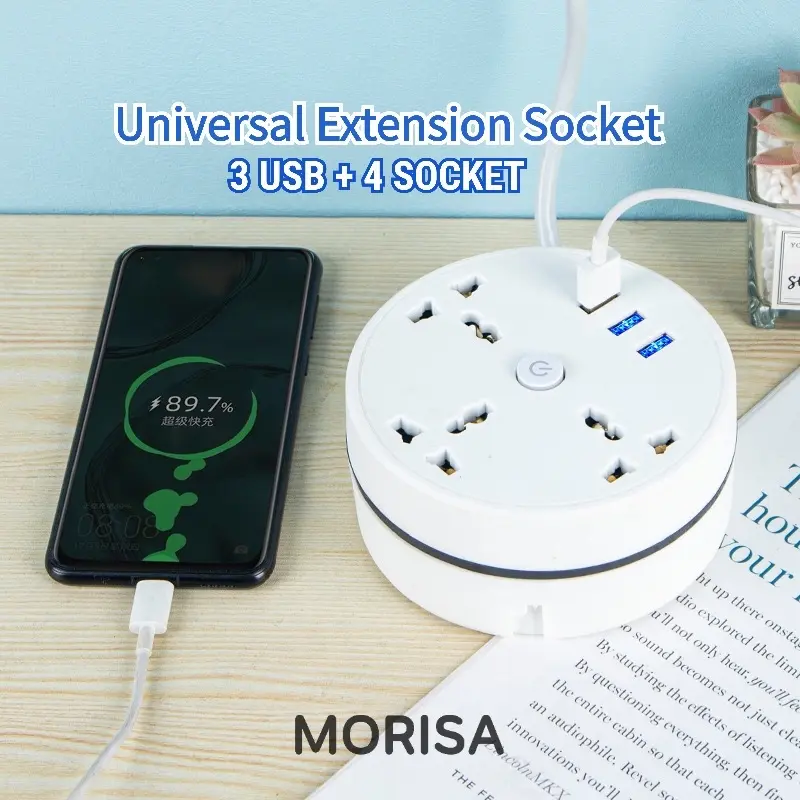 3 USB Port 3 Universal Power Strip Extension Plug Power Socket Electric Sockets Elektrik Soket Cords Electrical Home