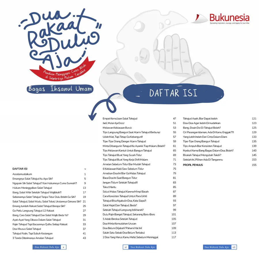 Bukunesia - Dua Rakaat Dulu Aja - Buku Motivasi Islam | Panduan Salat Tahajud & Menggapai Cinta Allah - Karya Bagas Ihsanul Umam