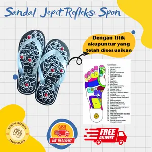 sandal refleksi sandal terapi sandal kesehatan jepit spon untuk terapi reamtik asam urat pria wanita murah 5