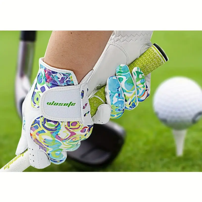 Soft Sheepskin Golf Gloves - 1 Pair for Women, Breathable Stretch Lycra, Fashion Non-slip with Wear-resistant Palm, Perfect Gift for Female Golf Enthusiasts 3