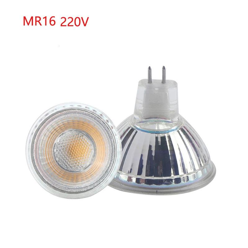 Product Introduction of 5Pcs 5W MR16 GU10 Spotlight Glass body AC 220V dimmable COB LED bulb warm white cold white 24