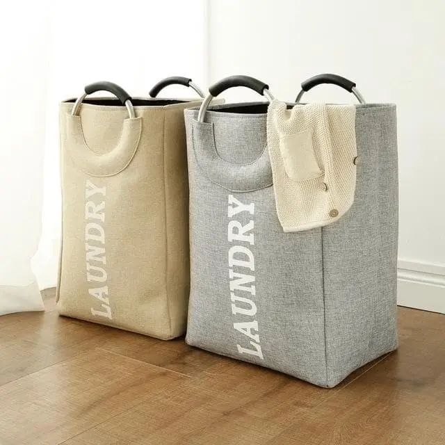 LAUNDRY BAG KERANJANG CUCIAN BAJU KOTOR DENGAN GAGANG ALUMUNIUM 0