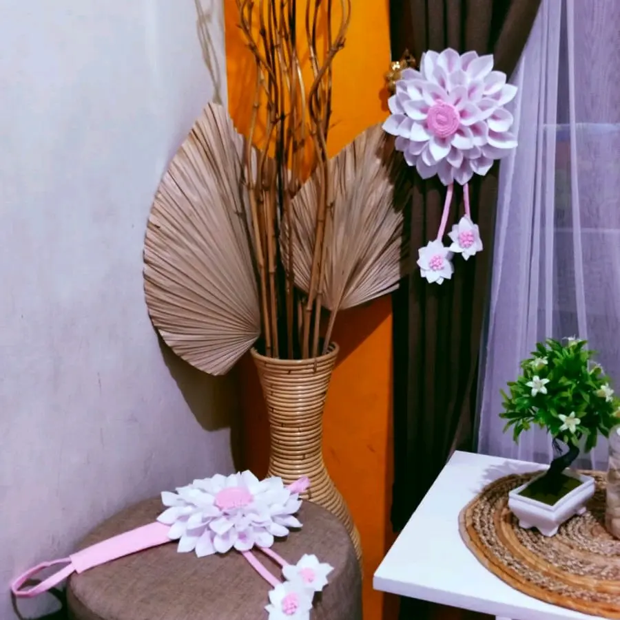 Bunga Ikat Gorden Besar / Bunga Jumbo / Bunga pengikat hordeng / Bunga jendela /Bunga tirai