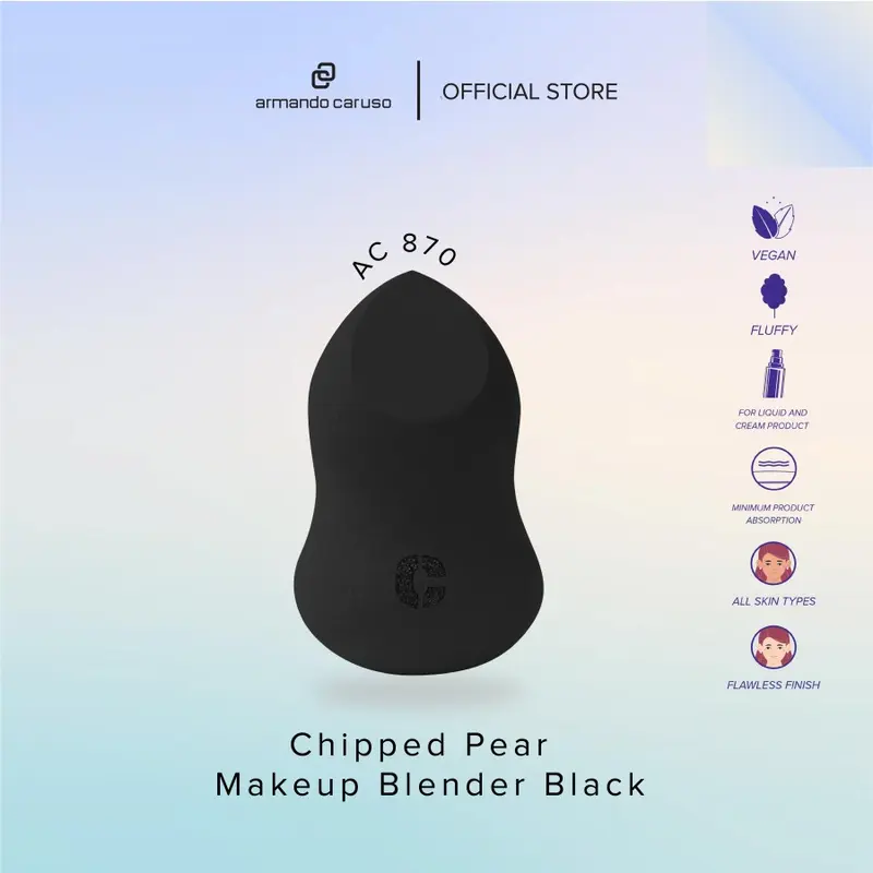 Armando Caruso Chipped Pear Makeup Blender Black - 870 Merah 0