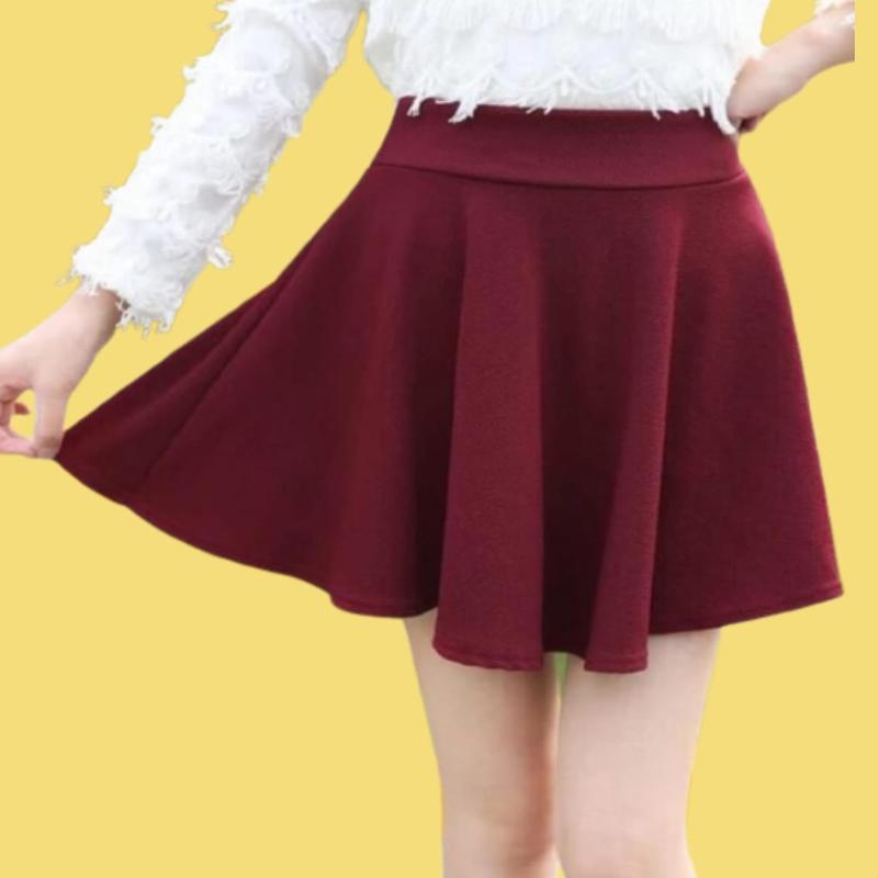 rok pendek/rok pendek wanita/rok senam pendek/rok wanita terbaru/rok korea Formal Panjang Scuba Variasi Santai Mini 4