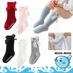 MOKS13 Kaos Kaki Pita Panjang Bayi Perempuan Baby Ribbon Socks Nyaman  Y2025