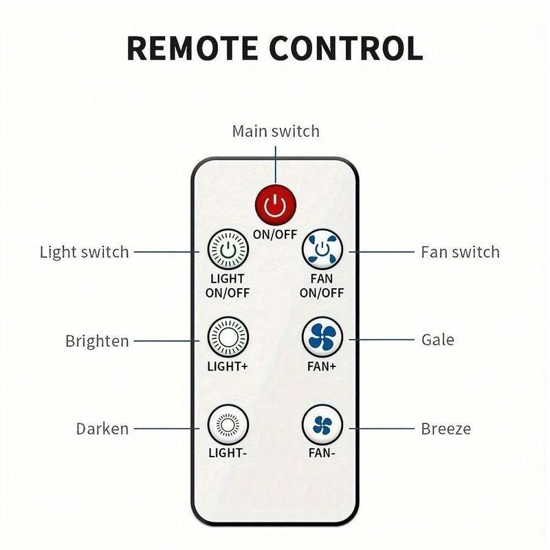Product Introduction of Ceiling Fan with LED Lights for Bedroom, 3-speed LED Fan Lamp, Modern Remote Control Fan with LED Light, Indoor Cozy Lighting, Decorative Fan Night Light for Living Room 25