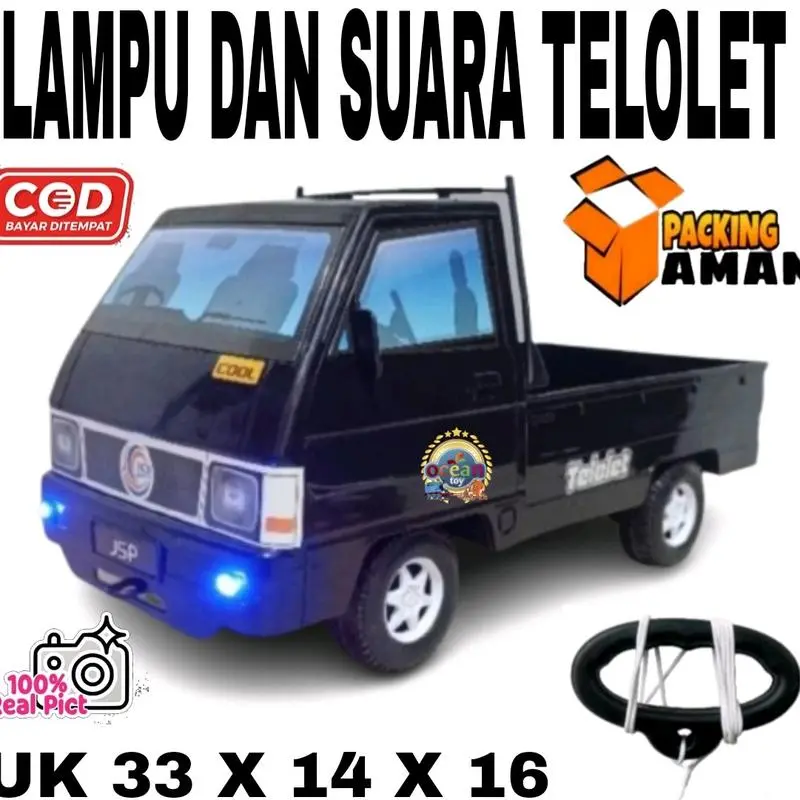 COD PROMO DT 07 MAINAN MURAH ANAK MOBIL PICK UP L300 LAMPU DAN SUARA TELOLET / MAINAN MOBIL BESAR Lampu Toy 1
