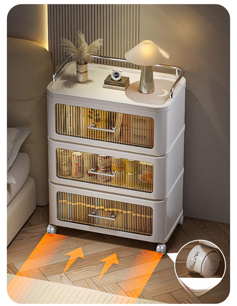Product Introduction of Multi-Functional Drawer Storage Cabinet Household Storage Cabinet Organizing Cabinet Multi-Layer Toy Snack Movable Storage Rack 8