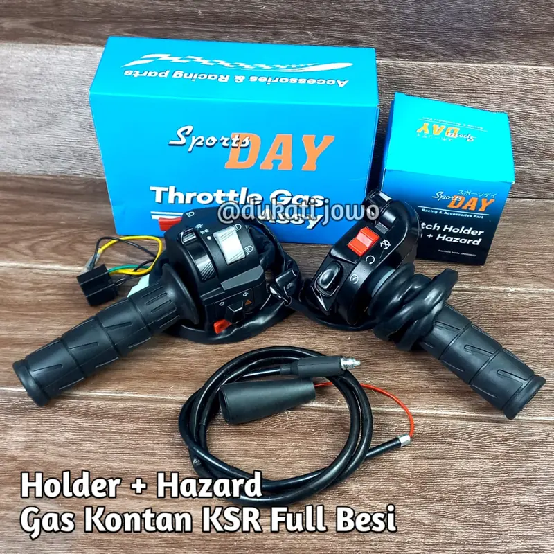 Gas Spontan Kontan KSR set Holder Kiri Vixion plus Hazard Set Handgrip Kaze Universal Ninja CB GL Tiger Megapro Rx King 5