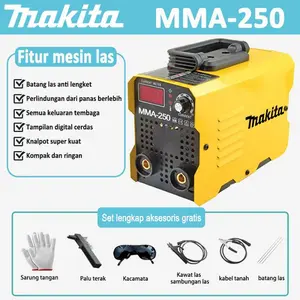 MAKITA Mesin Las Inverter MIG-380 IGBT 450 Watt / Mesin trafo las / Welding Machine / Welding Tools-COD - MMA-250 (hanya MMA)