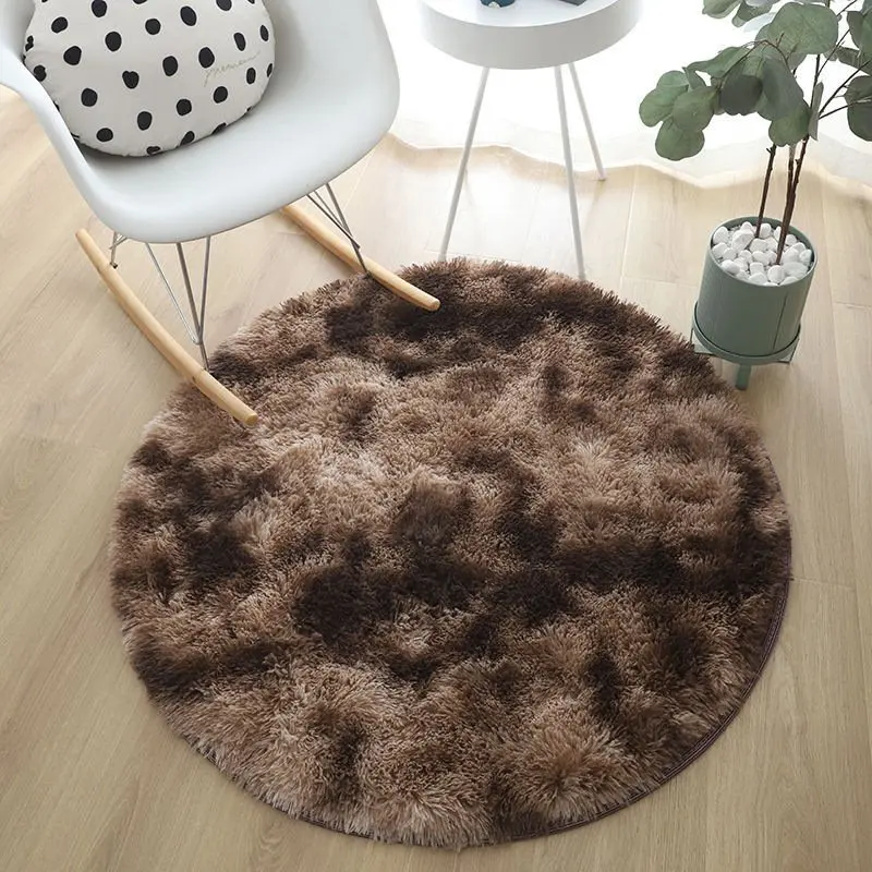 Thảm lông tròn 1m x1m thảm decor chụp ảnh sản phẩm 3