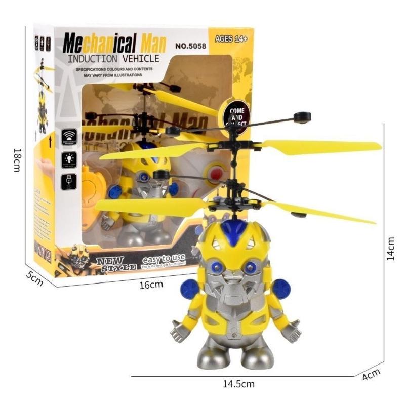 Product Introduction of Hot-Selling Bumblebee Sensing Flying Machine Glowing Durable Floating Sensing Helicopter Novelty Children's Toy 3