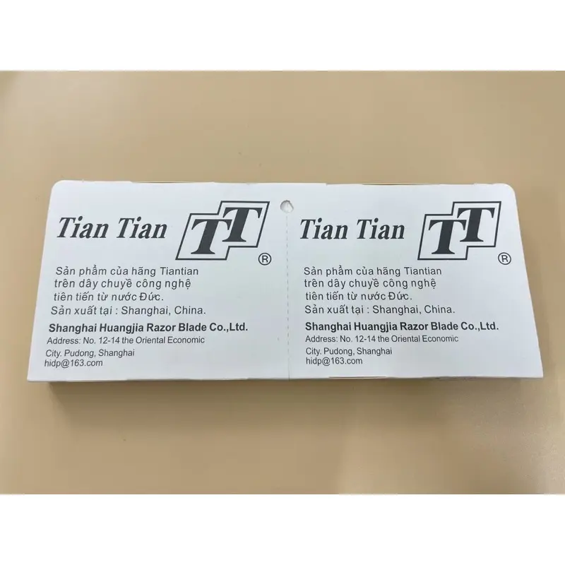 ( Hộp 100 lưỡi ) Lưỡi dao lam Tian - Dạng Vĩ vàng 20x5 3