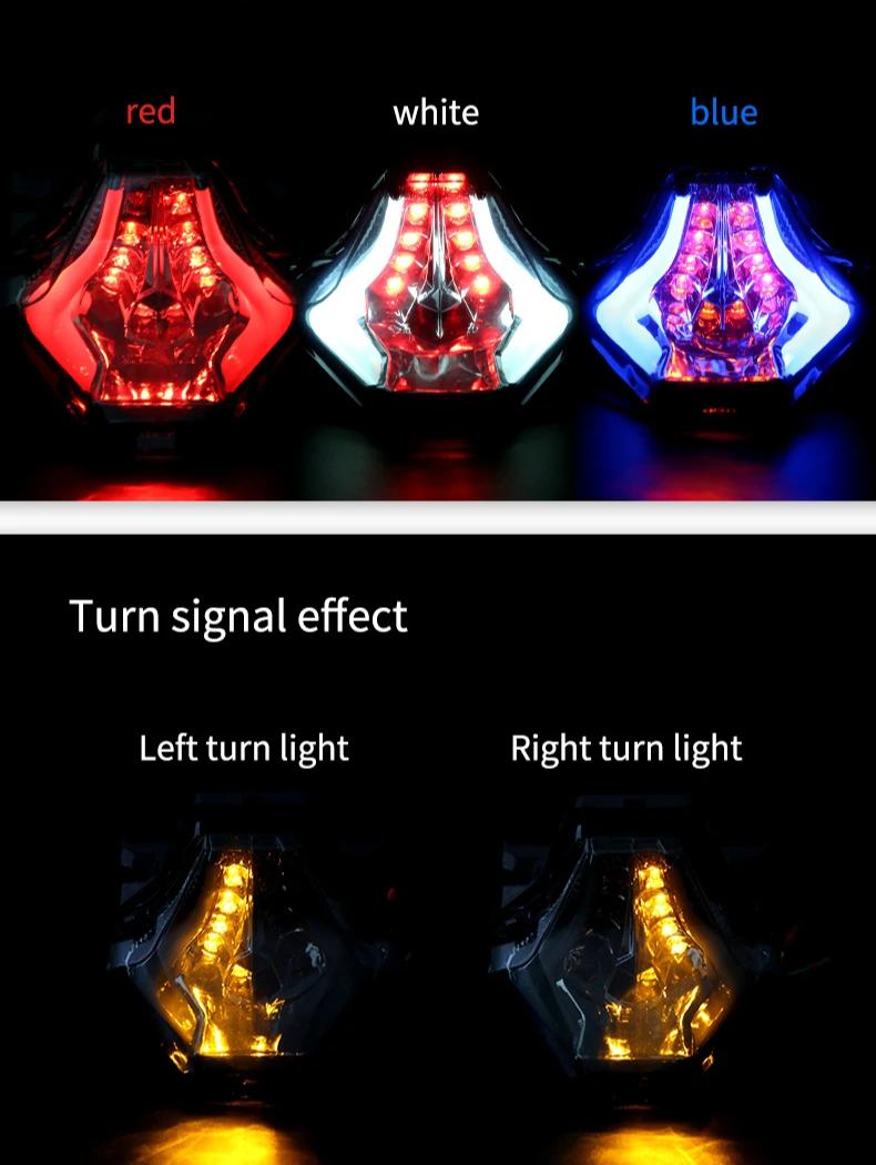 Product Introduction of Motorcycle LED Taillight Motorbike Rear Brake Light Indicator Lamp for YAMAHA R25 R3 MT03 MT07 MT-25 FZ-07 Y15ZR EXCIT 17