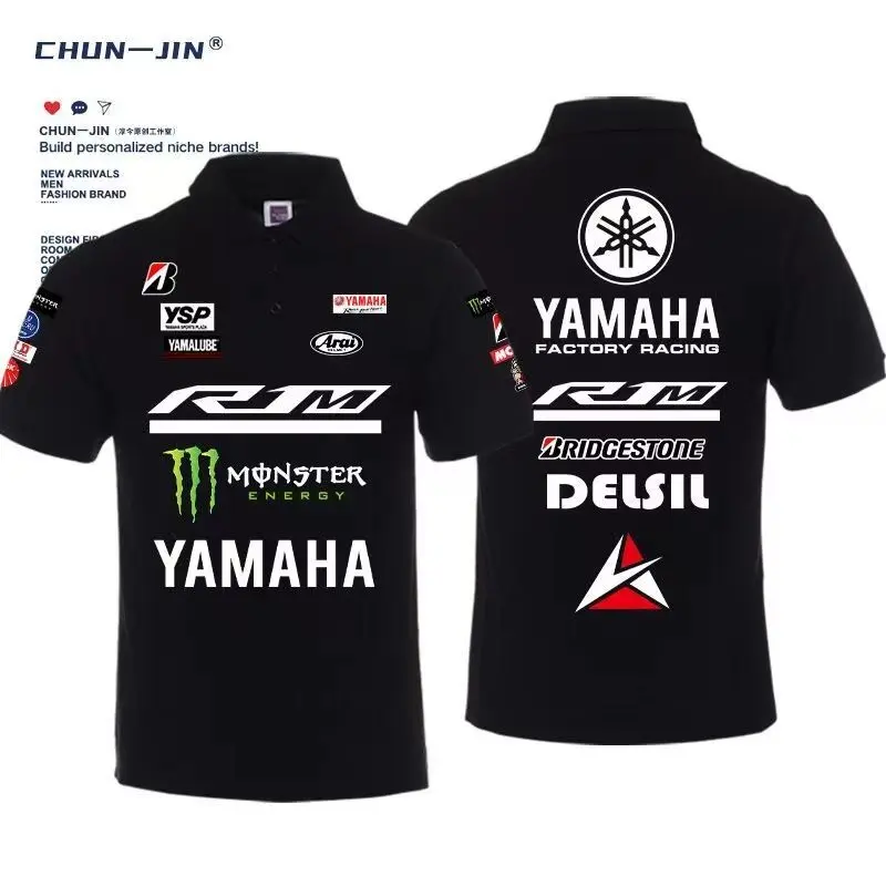 Áo Thun POLO ngắn tay, Đội Sản Xuất Xe Máy Yamaha R1M MotoGP, Áo Tay Lỡ Nam Nữ, Người Đam Mê Xe Máy, Thích Hợp Cho Người Lớn