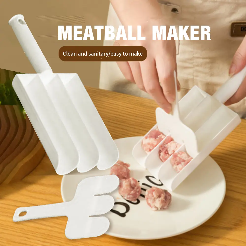 Plastic Meatball Maker Set Fried Fish Beaf Meat Making Balls Mold Spoon Meat Tools Kitchen Gadgets Cooking Accessories fortunasp