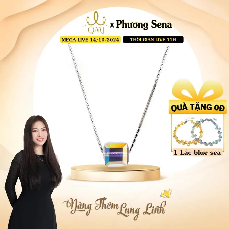 QMJ STORE - Q49 Dây chuyền CẦU VỒNG PHALE 7 màu lấp lánh, dây rút bạc nữ đẹp thời trang phụ kiện trang sức bạc 925 cao cấp NT15 8