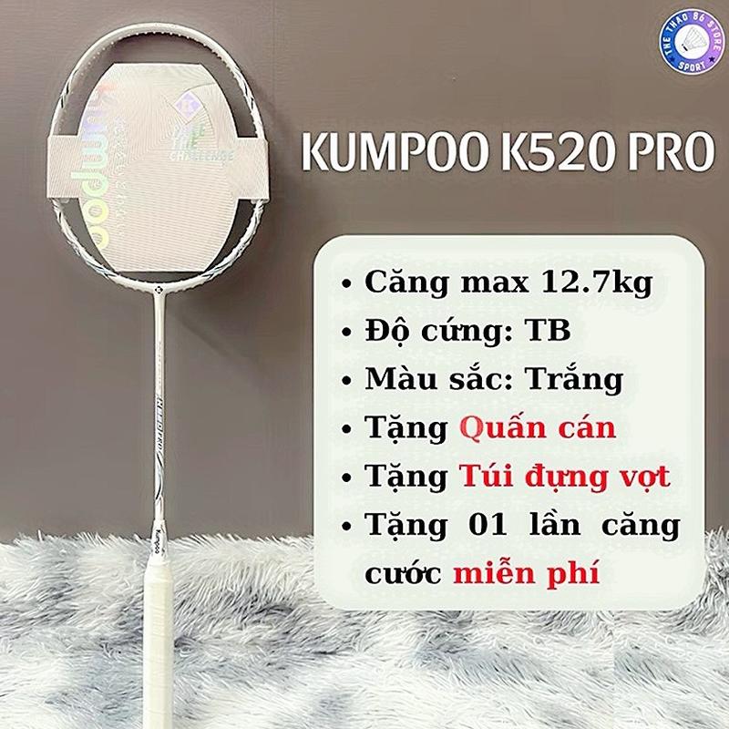 Vợt cầu lông Kumpo  k520 pro . Căng lưới  11kg