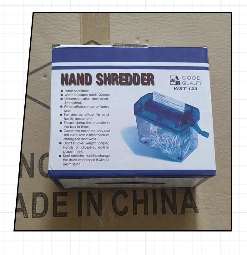 Product Introduction of Office And Household Small Manual Shredder, Mini A6 File Hand Shredding Tool 13