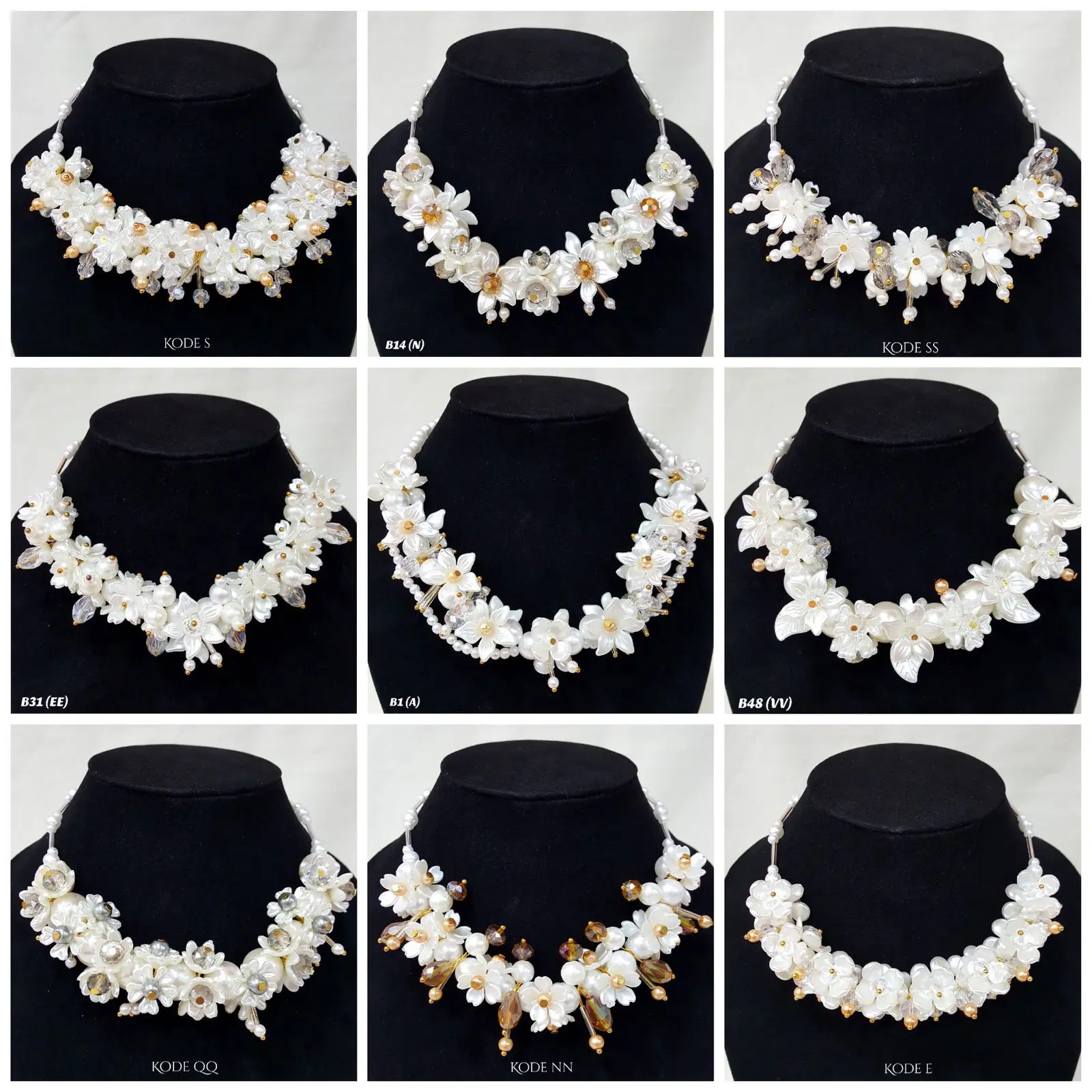Premium Kalung Hijab Mutiara Beads Necklace (KH-ALL)