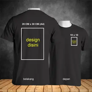 Sablon Kaos Satuan Slim-fitting bisa cetak pakai design sendiri Lembut Nyaman Dipakai - baju Tulisan