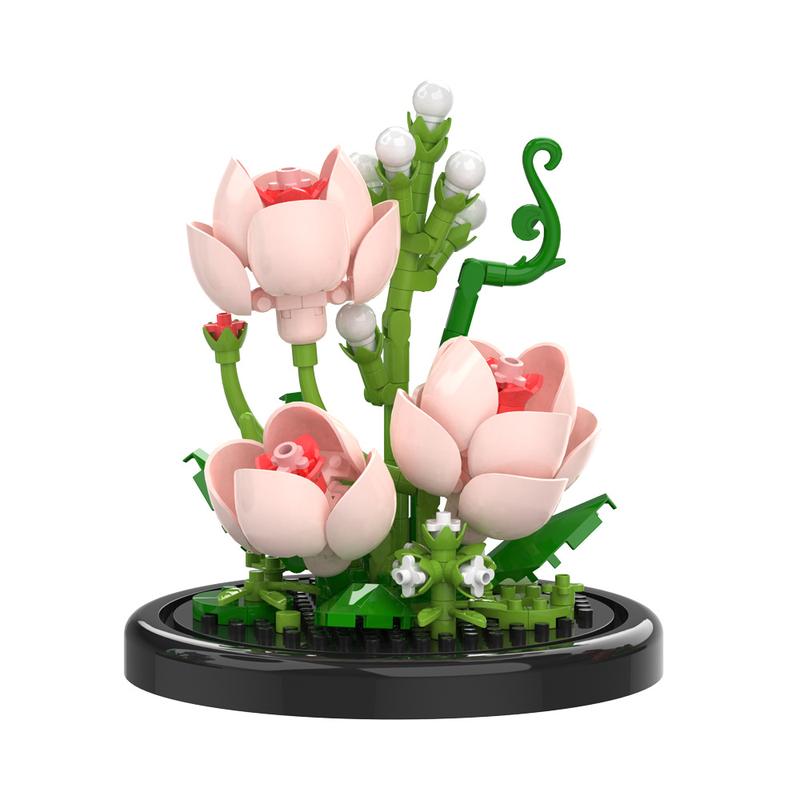 Product Introduction of [Hàng có sẵn] Khối xây dựng hoa, khối xây dựng lắp ráp, chậu cây tinh xảo, mọng nước, hoa, quà tặng sinh nhật, trang trí phòng khách, trang trí hoa, trang trí không khí, đồ chơi giáo dục phát triển của trẻ em, quà tặng trang trí Toy 15