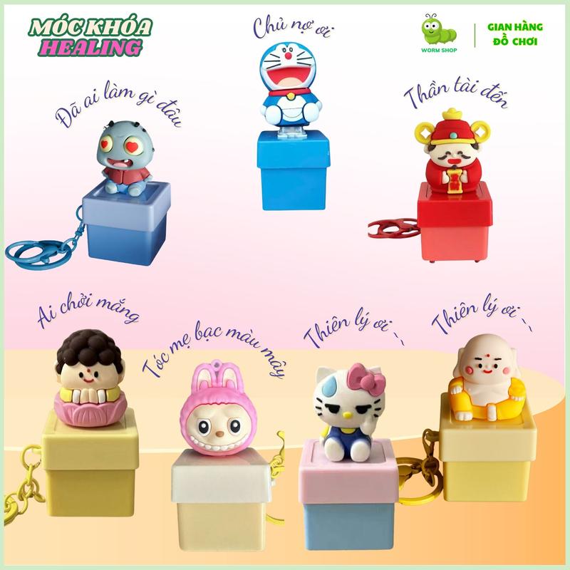 CÓ SẴN Móc Khoá Cute Bàn Phím Cơ Tích Đức Có Đèn - 3 Âm Thanh Tiếng Việt - Có Âm Thanh Quà Tặng Phụ Kiện Dễ Thương -Móc Chìa Khoá- Móc Khóa thư giãn