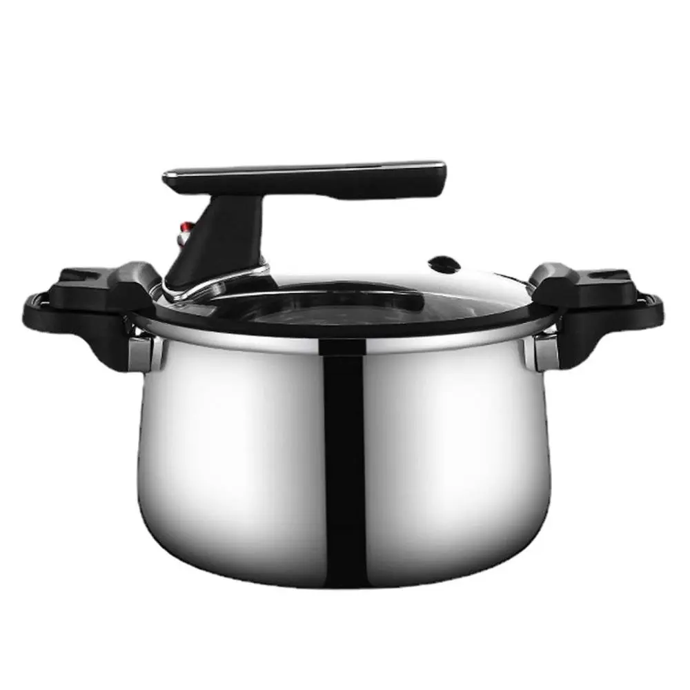 Stainless Steel Pressure Cooker Silicone Sealed Lid Universal Kitchen Soup Pot Rice Cooker for Camping Household Restaurants