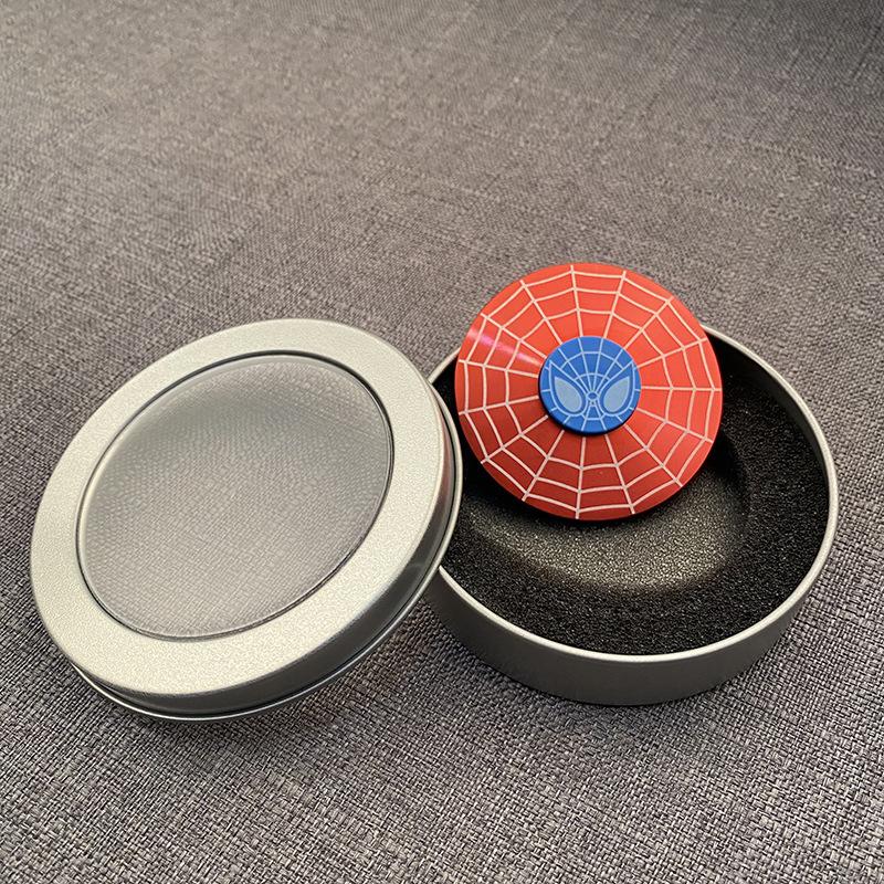Product Introduction of Spider-Man Captain America Shield Fidget Spinner Metal Finger Spinner Toy for College Students Cool Stress Relief 6