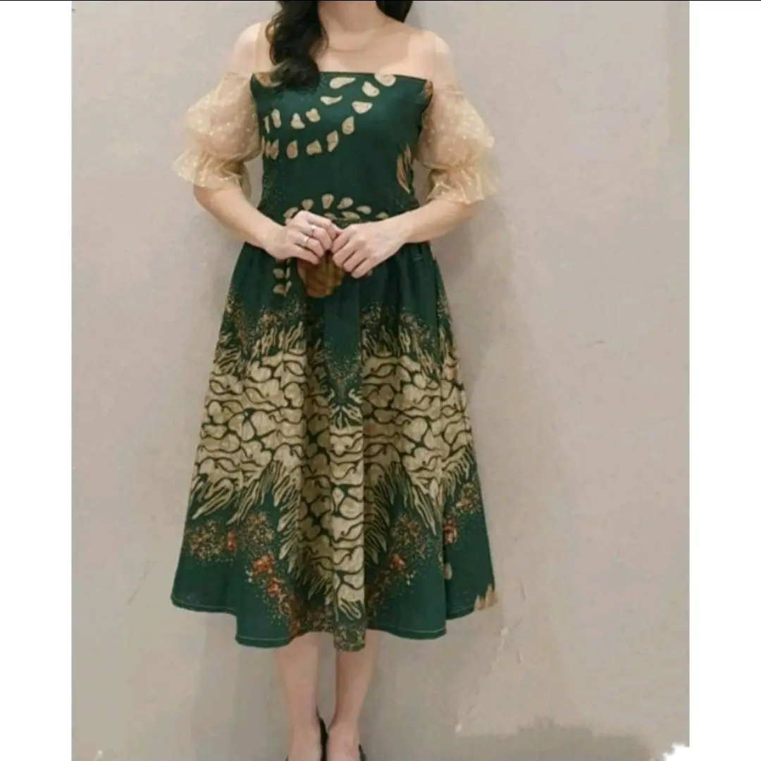 DRES BATIK PREMIUM MOTIF INTAKUN Baju Wanita Katun Panjang Nyaman