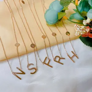 Kalung huruf titanium anti karat Premium Perempuan Perhiasan