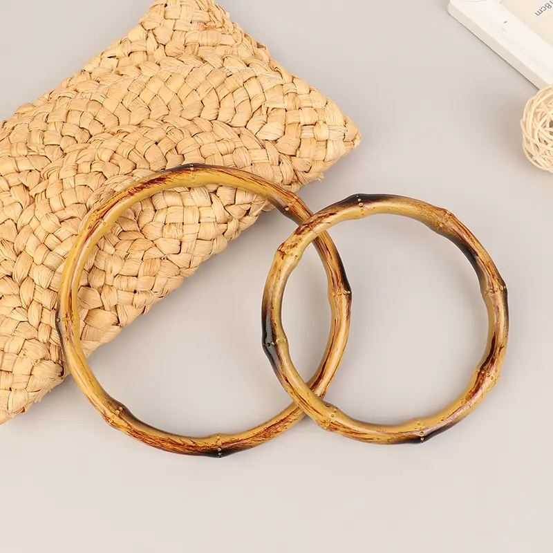 ที่แขวนกรอบมือจับกระเป๋าไม้ไผ่, 1 ชิ้น, DIY, ที่จับกระเป๋า O, สายรัดกระเป๋า, ที่จับไม้, งานฝีมือ, แหวนไม้, เหมาะสำหรับใช้ Wxx