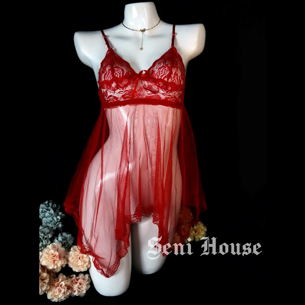 Váy ngủ ren lưới sexy xuyên thấu có Bigsize 029