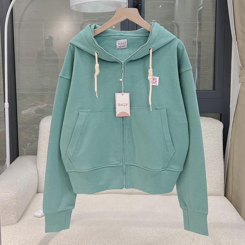 ÁO KHOÁC  GÂN  V2 CAO CẤP SHIER [NEW] Nữ Women Top Cotton Hoodie