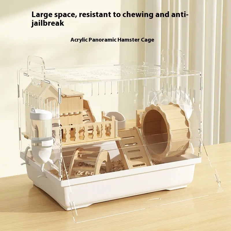 Lồng Hamster, Thiết Kế Đặc Biệt Gấu Vàng, Siêu Lớn (47), Chất Liệu Acrylic, Sang Trọng, Giá Rẻ, Đồ Dùng Hamster Lớn 2
