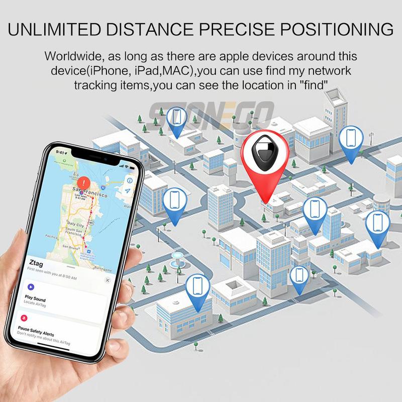 Smart GPS Tracker, 1/2/4 Counts Mini GPS Tracker, Bluetooth-compatible GPS Tracker for Earphone & Luggage, iOS Compatible GPS Tracker 2