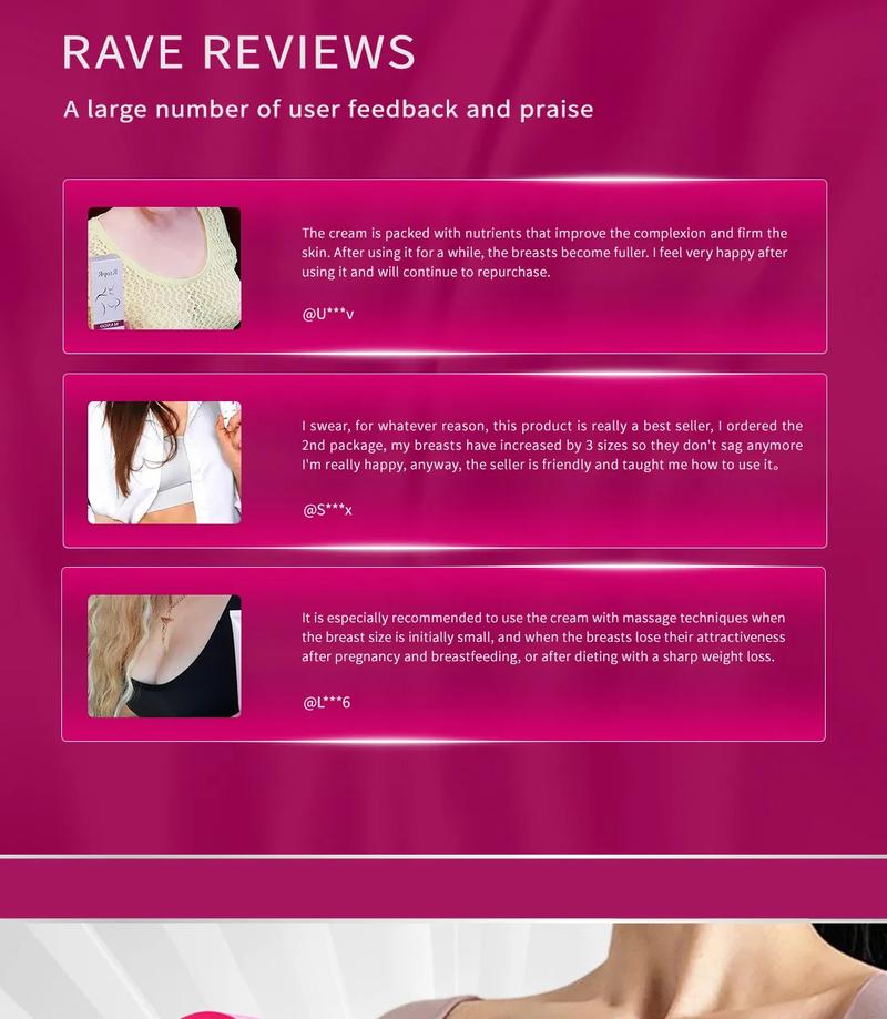 Product Introduction of New Model[LazChoice]  RtopR Mango Breast Enlargement Cream Krim Pembesaran Payudara For Women Full Elasticity Chest Care Firming Lifting Big Bust Body Cream Breast Fast Growth Cream 5
