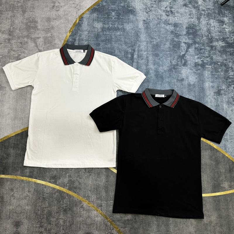 Áo Thun Cổ Trụ Nam Nữ Tay Ngắn Phối viền cổ Nổi Chất Vải Thun Cotton Co Dãn Dày Dặn MENSWEAR TOP