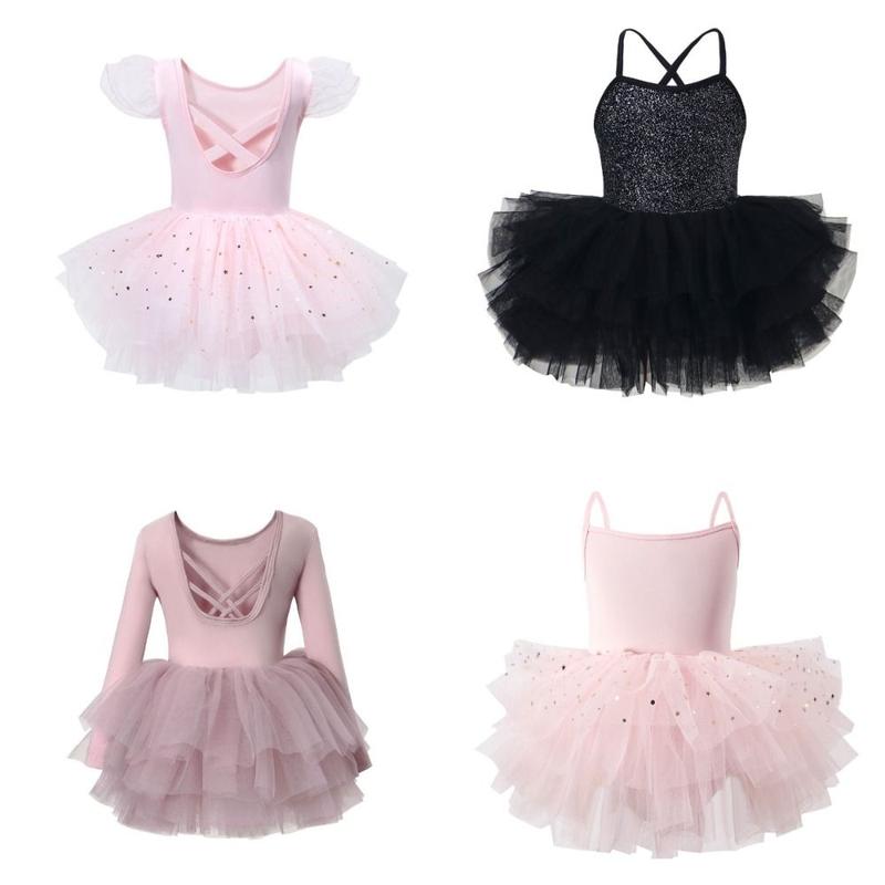 Happy Sporter Chuyên nghiệp Đầm sequin Váy tutu ballet cho bé gái Mềm mại Dây…